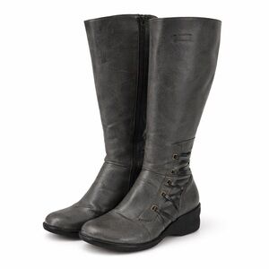 Miz Mooz Orson Tall Leather Boots Grey Size 37 / 6.5 Knee High